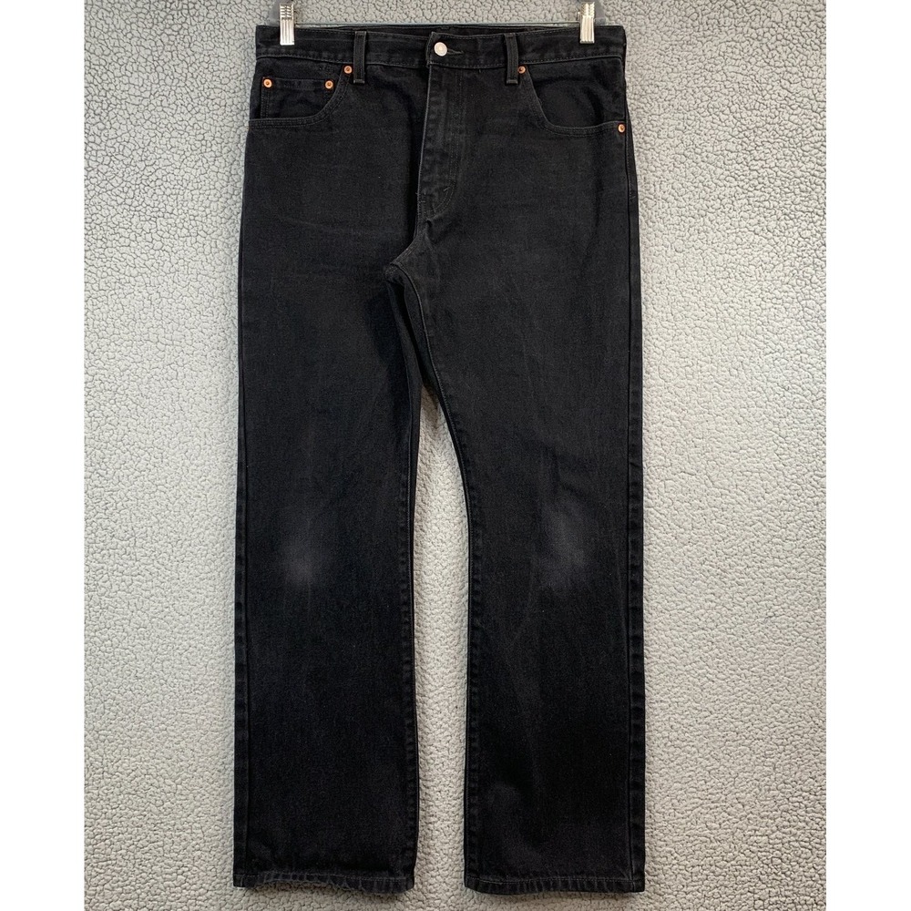 Levi's 517 Men's Black Bootcut Jeans W36 L32 Denim Button Fly